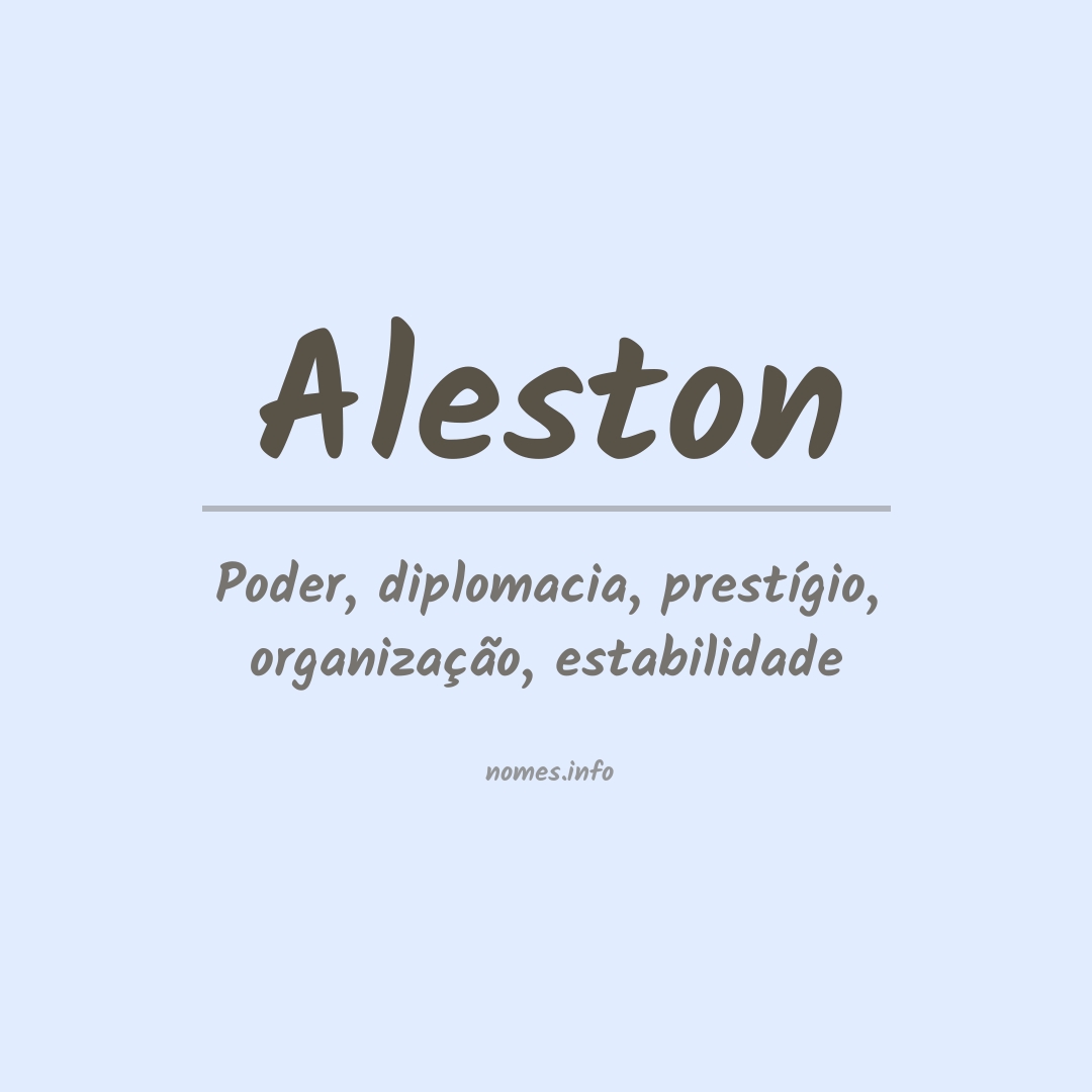 Significado do nome Aleston