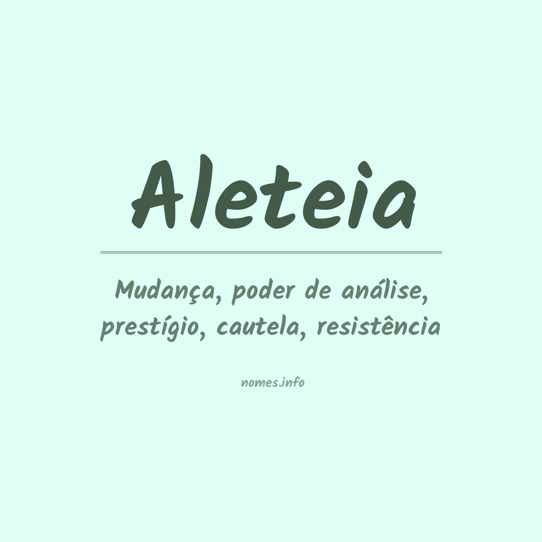 Significado do nome Aleteia