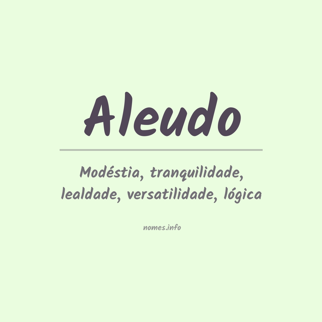 Significado do nome Aleudo