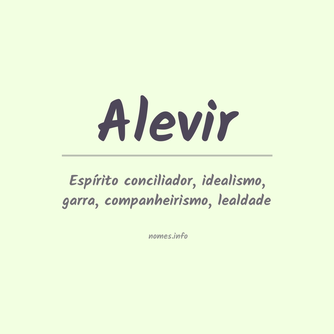 Significado do nome Alevir