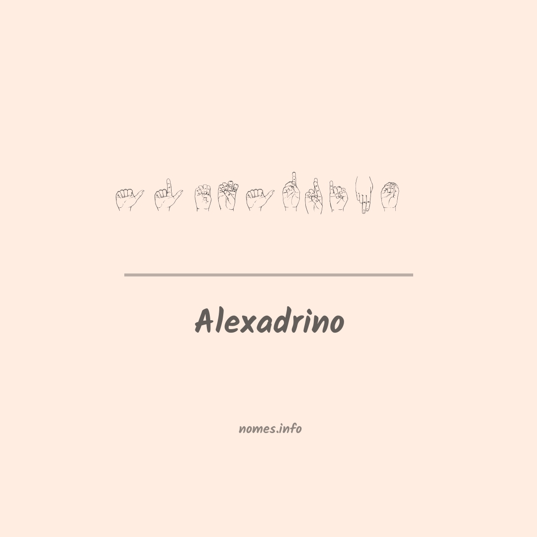 Alexadrino em Libras
