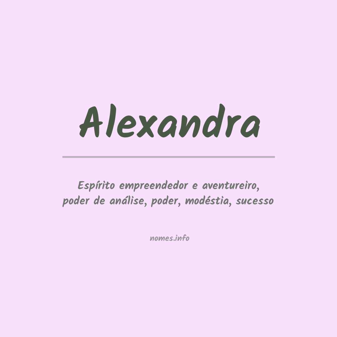 Significado do nome Alexandra