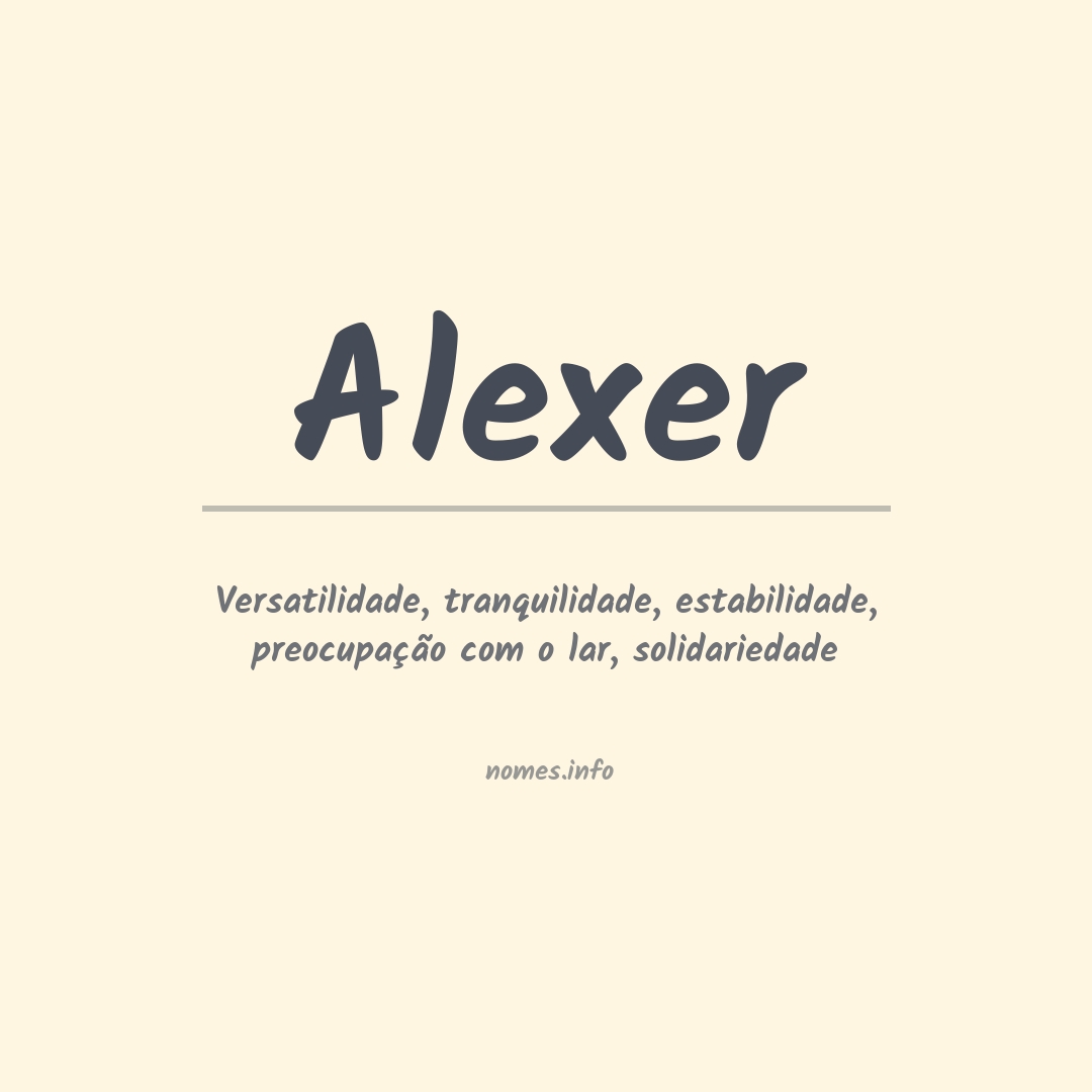 Significado do nome Alexer