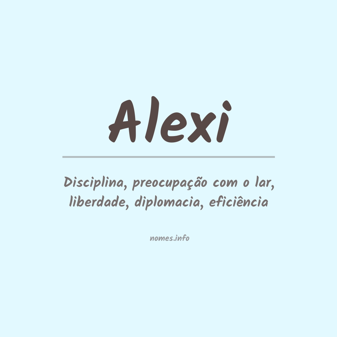 Significado do nome Alexi