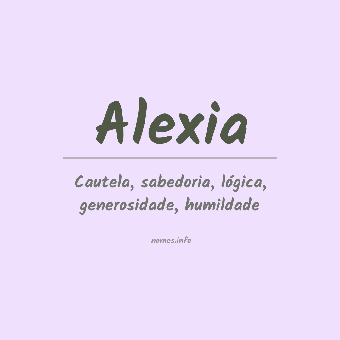 Significado do nome Alexia