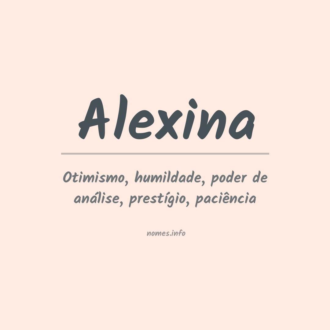 Significado do nome Alexina