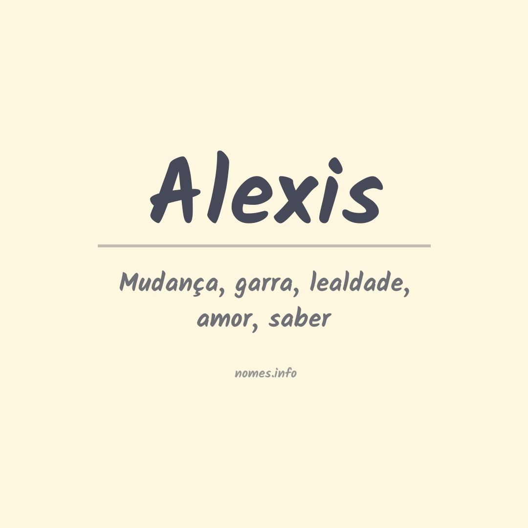 Significado do nome Alexis