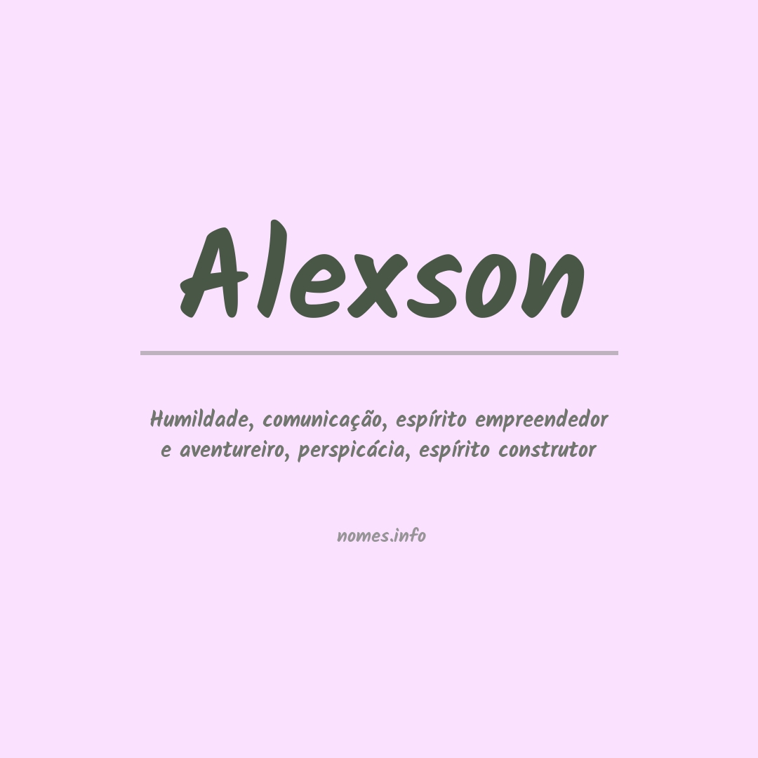 Significado do nome Alexson