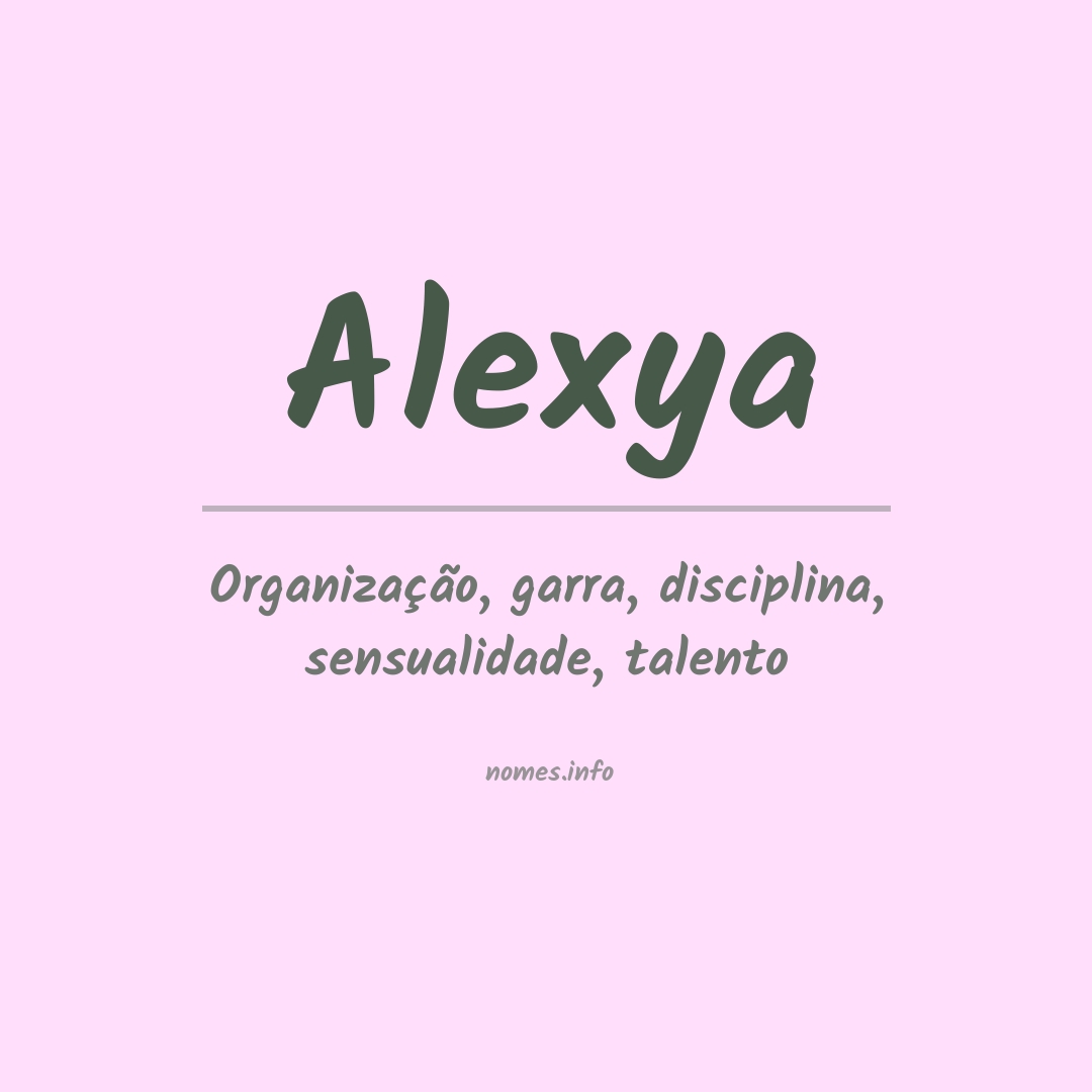 Significado do nome Alexya