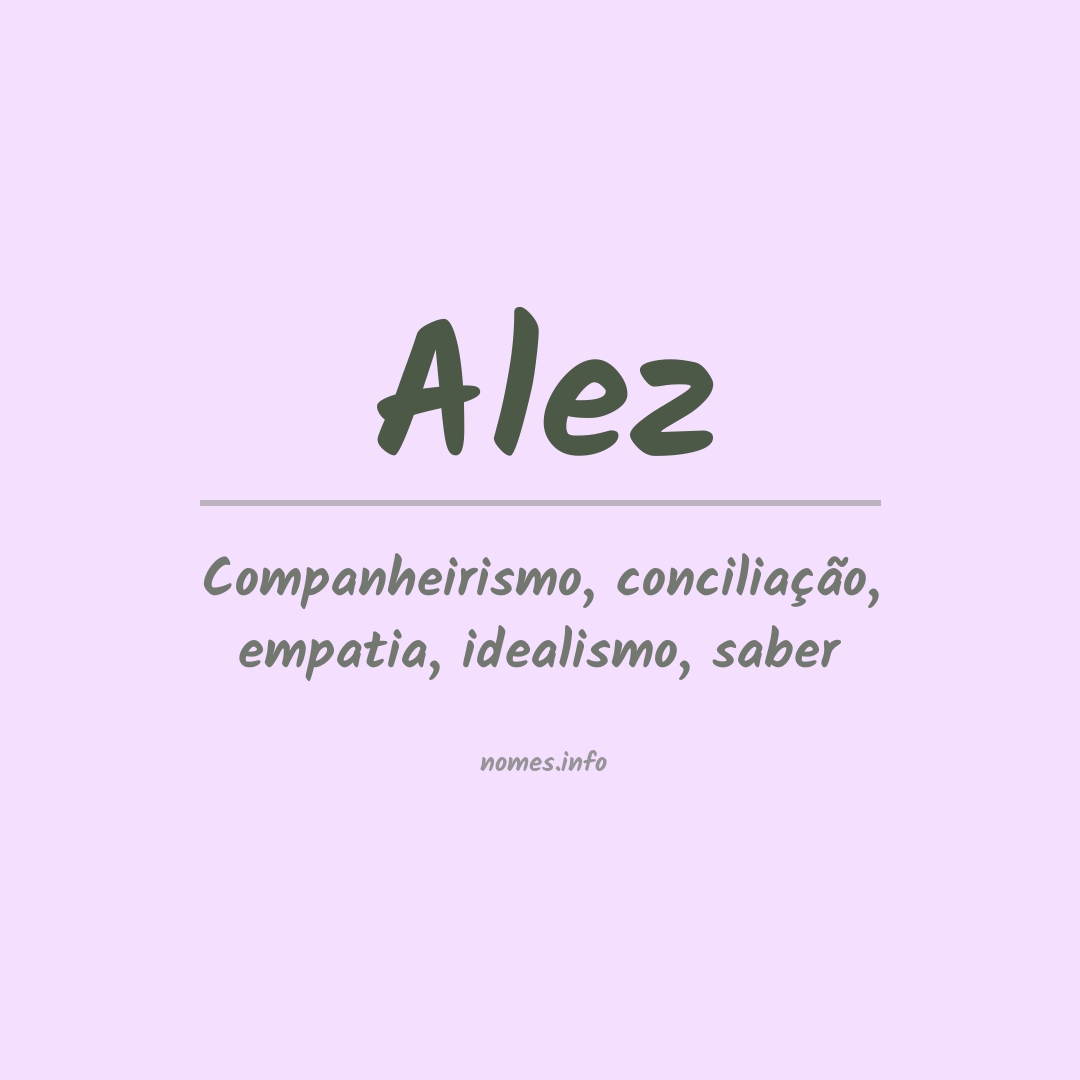 Significado do nome Alez