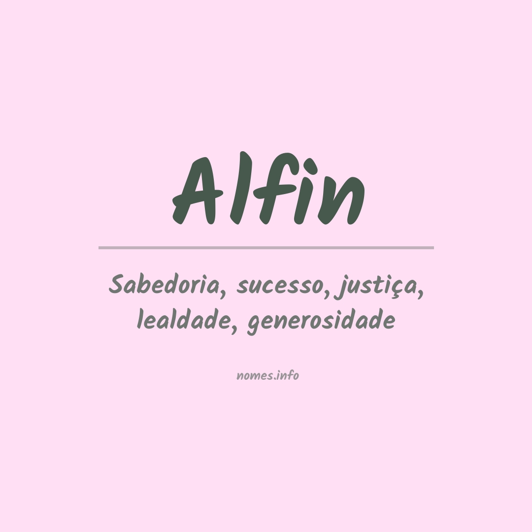 Significado do nome Alfin