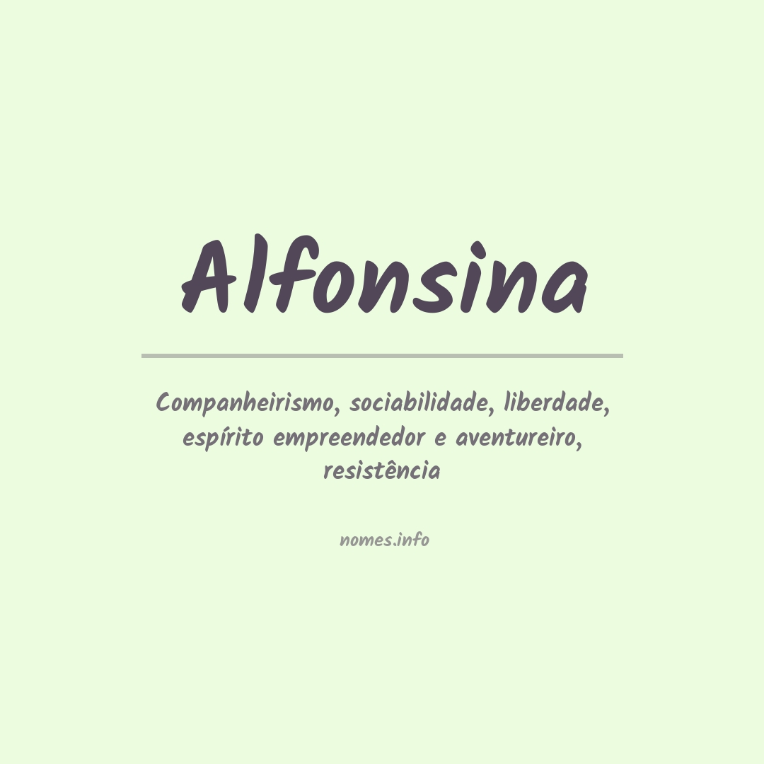 Significado do nome Alfonsina