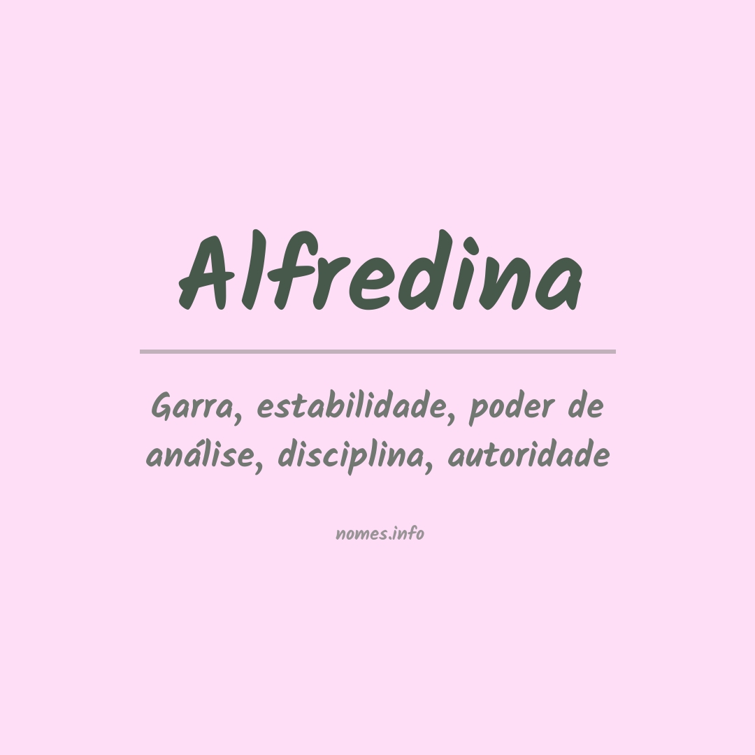 Significado do nome Alfredina