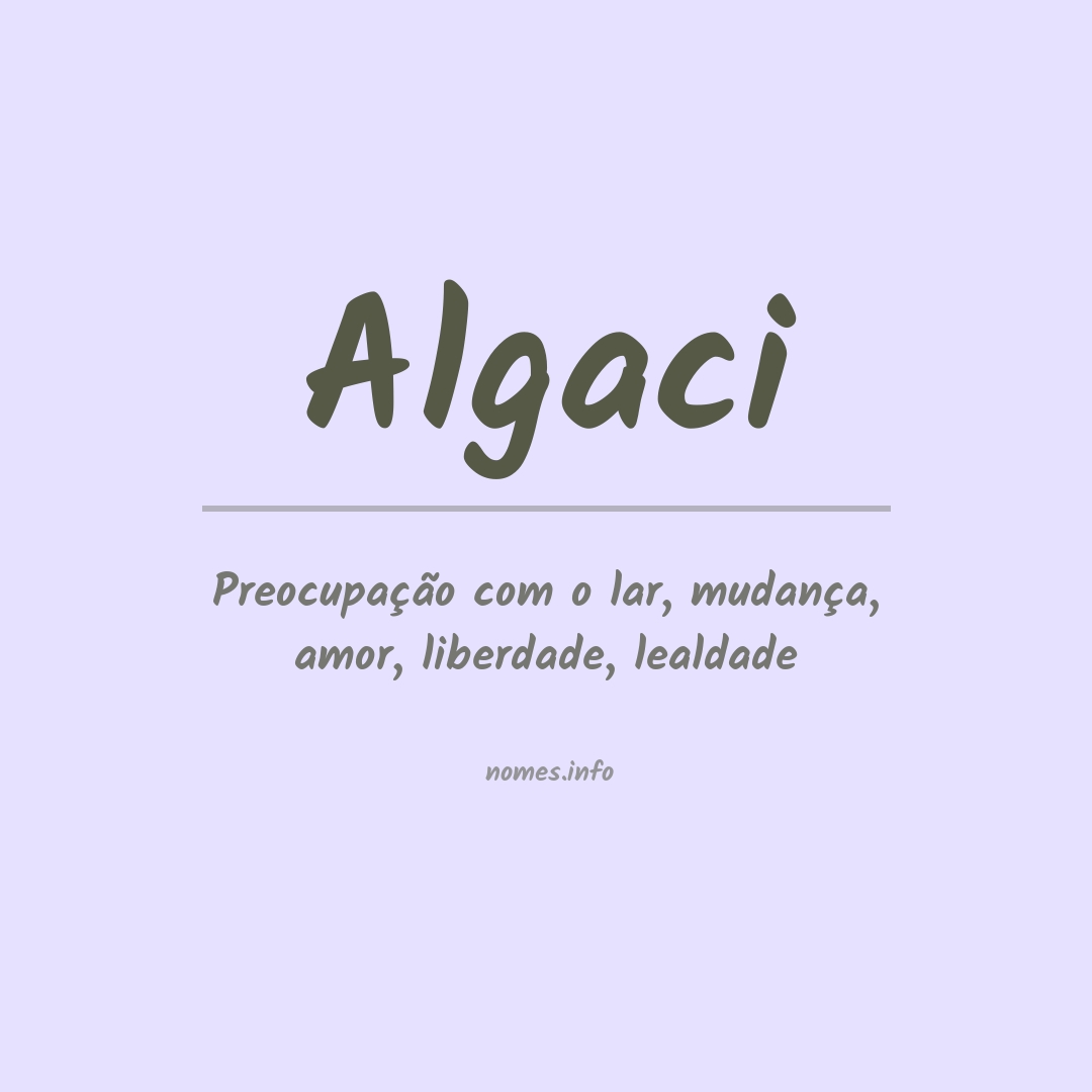 Significado do nome Algaci
