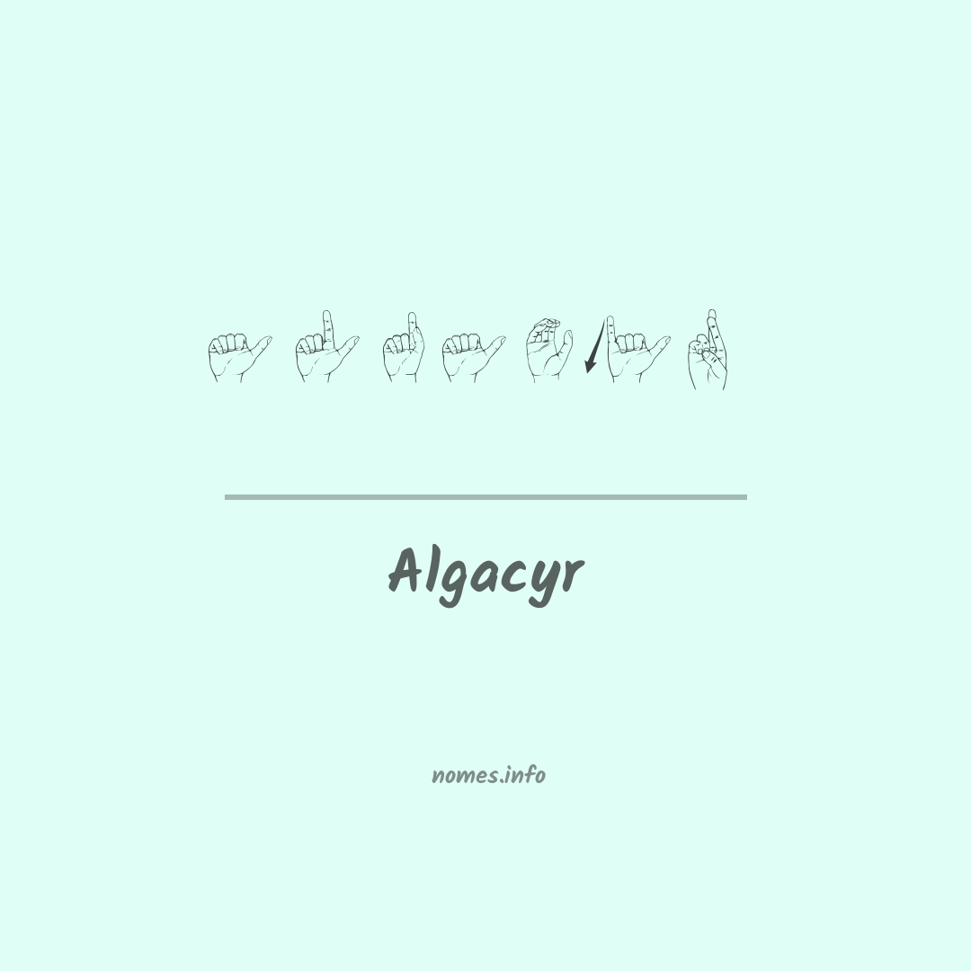 Algacyr em Libras