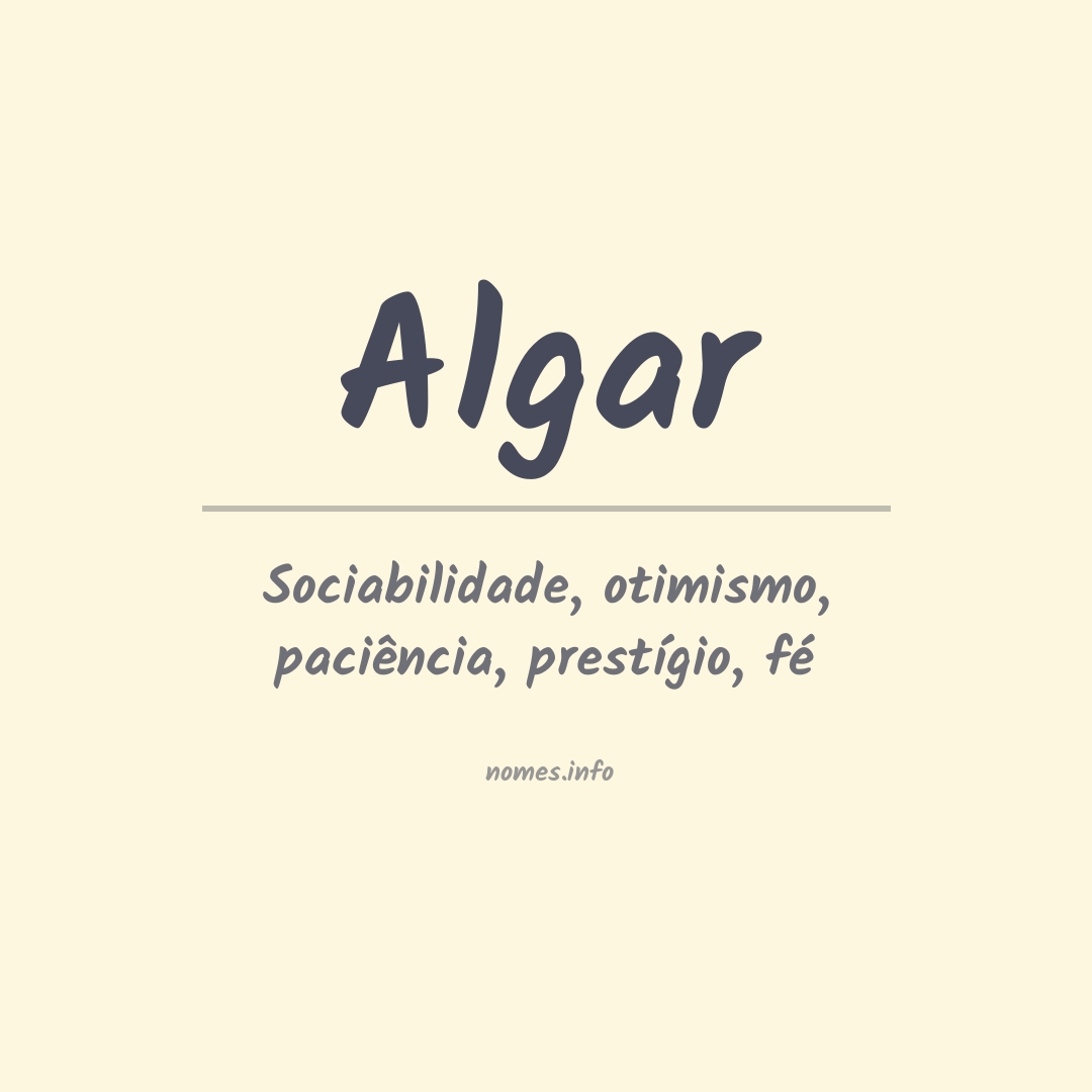 Significado do nome Algar
