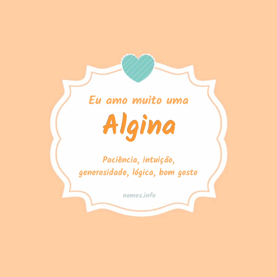 Eu amo muito Algina
