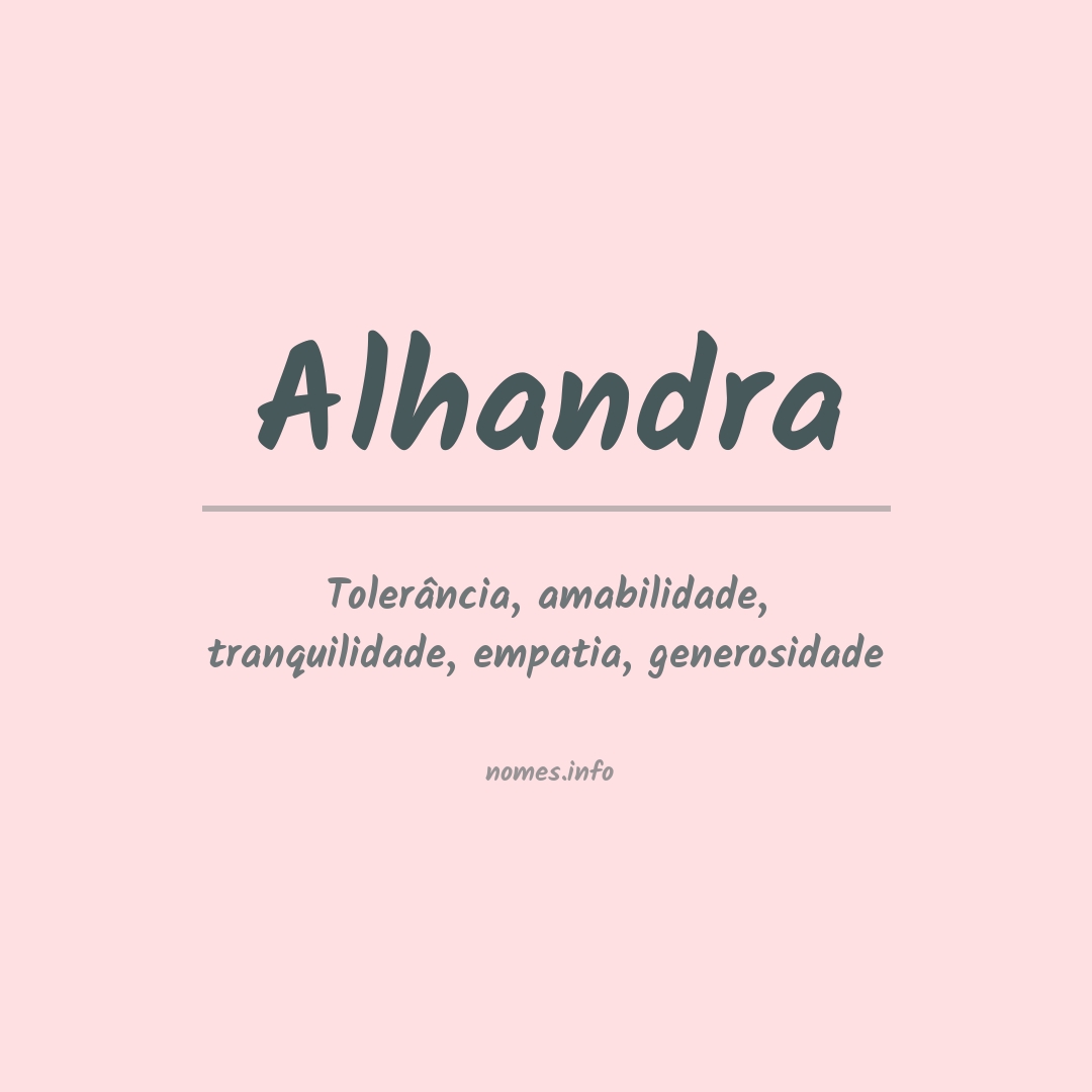 Significado do nome Alhandra