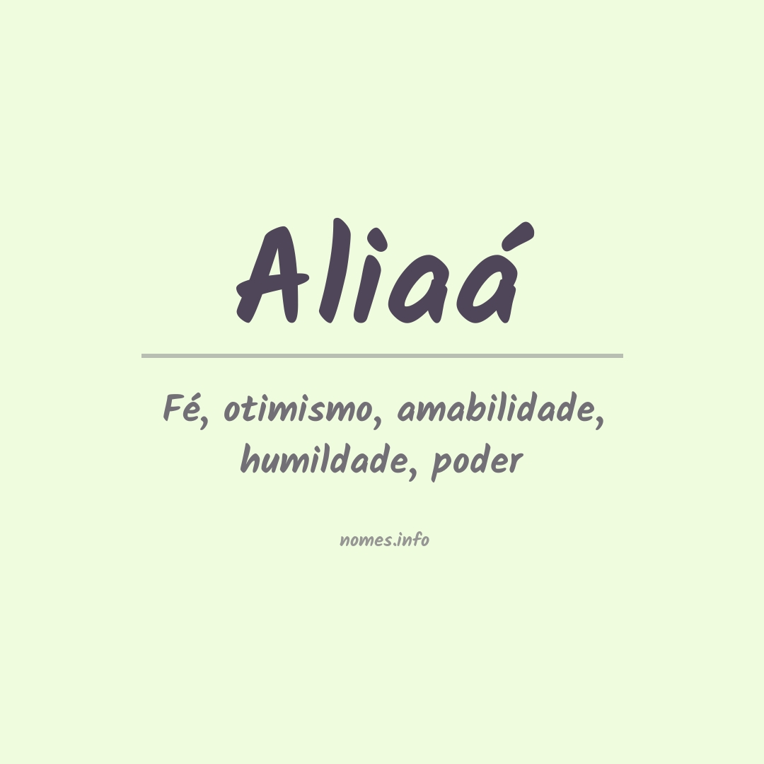 Significado do nome Aliaá