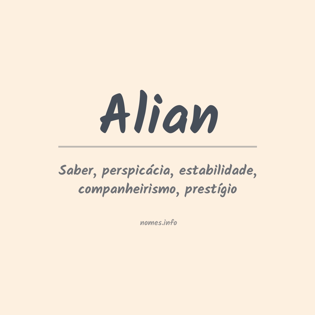 Significado do nome Alian