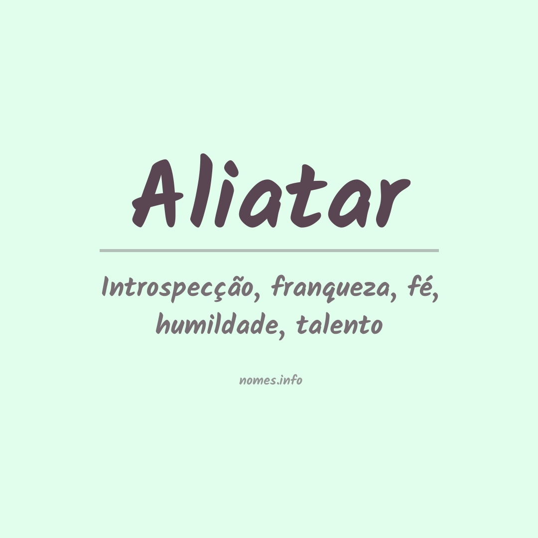 Significado do nome Aliatar