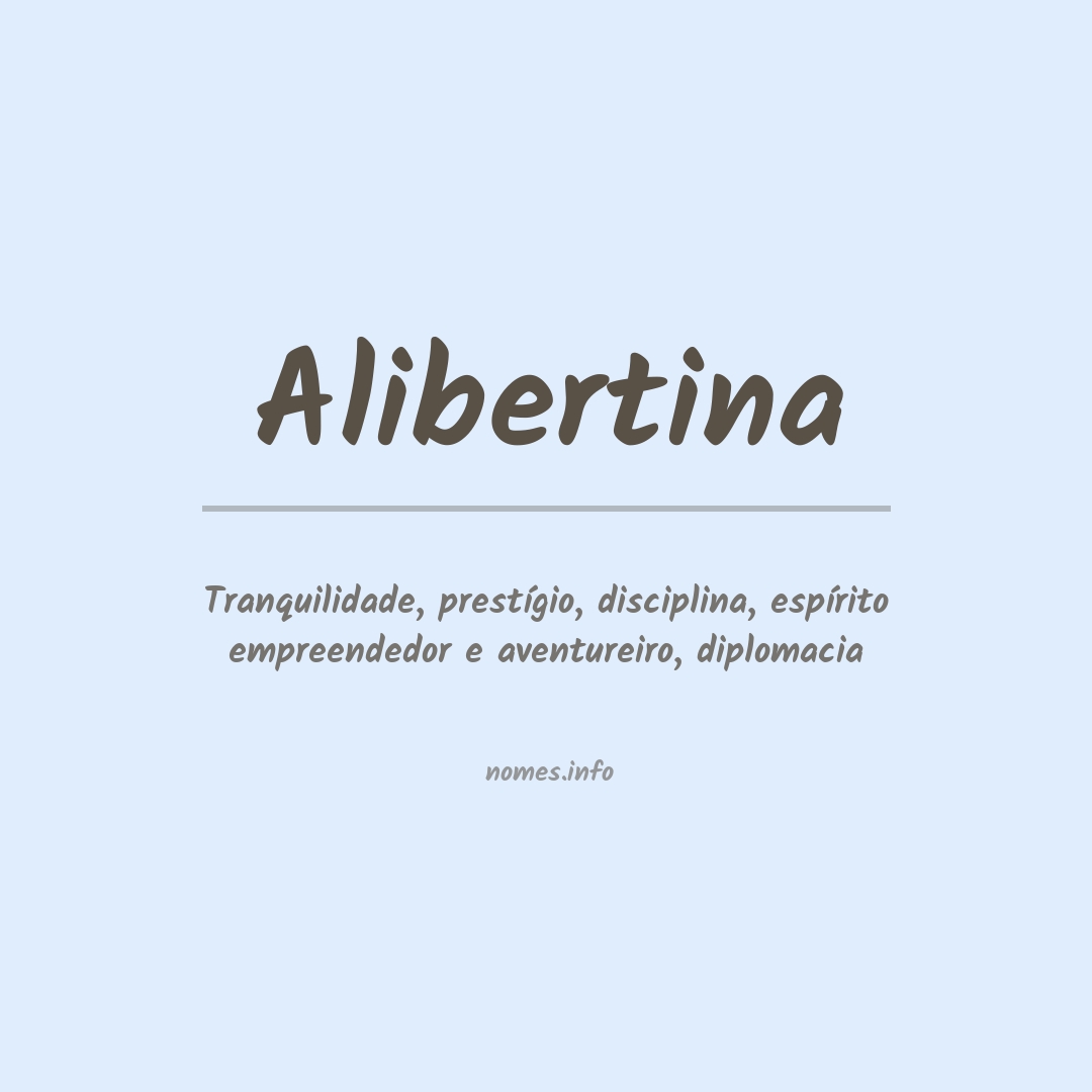 Significado do nome Alibertina