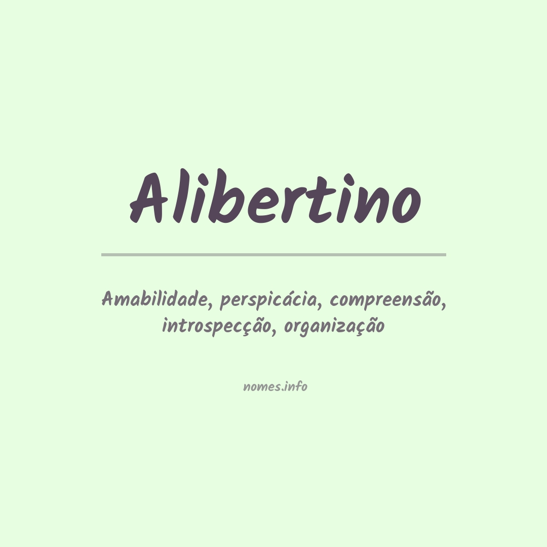 Significado do nome Alibertino