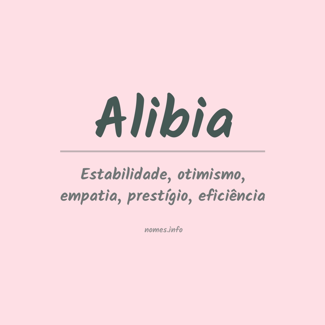Significado do nome Alibia