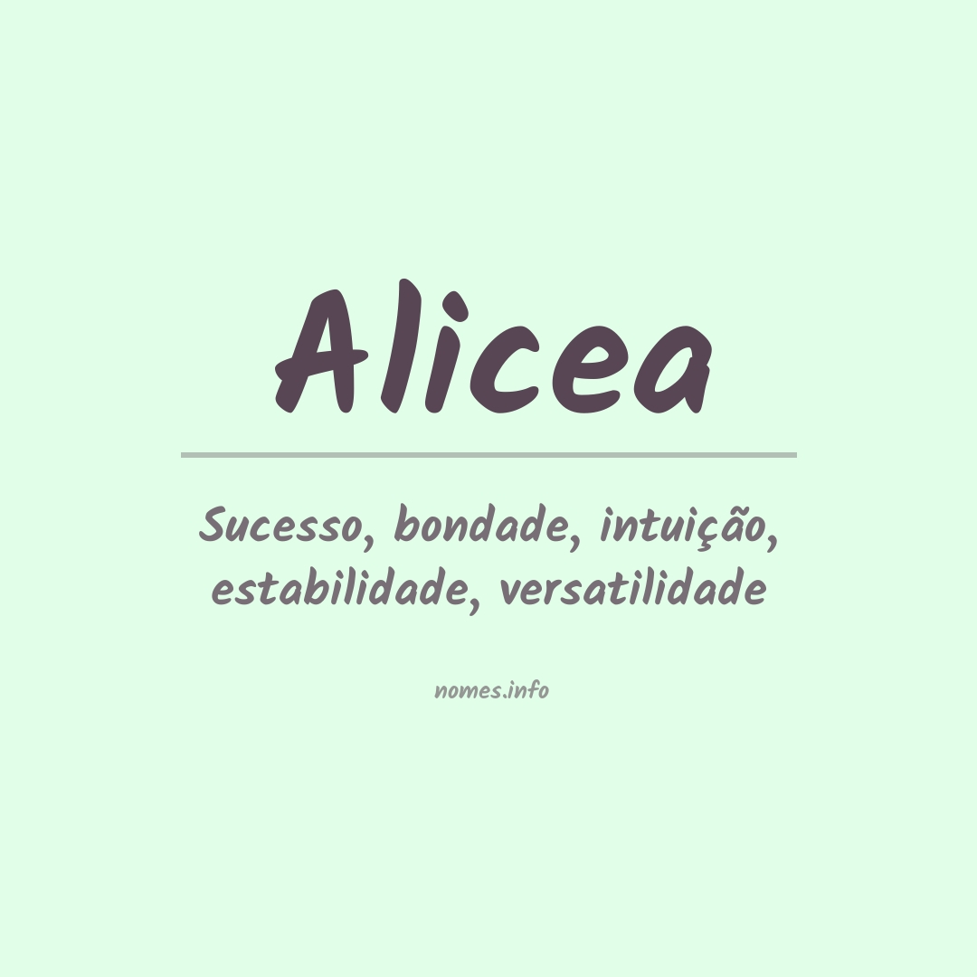 Significado do nome Alicea