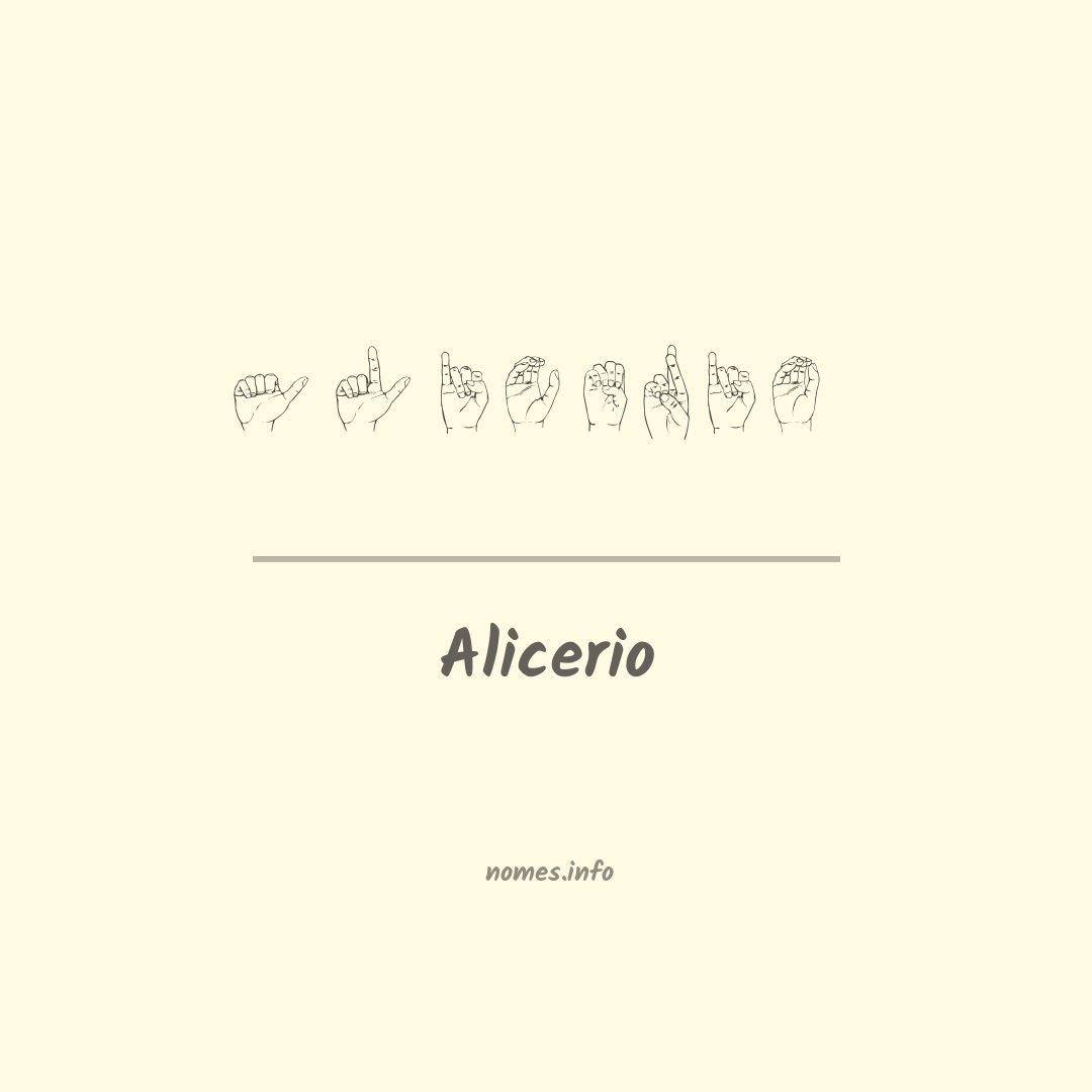Alicerio em Libras
