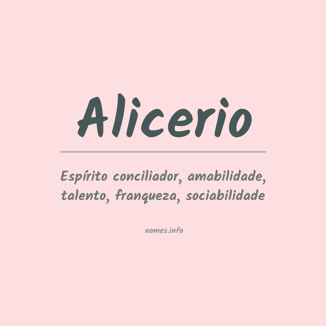 Significado do nome Alicerio