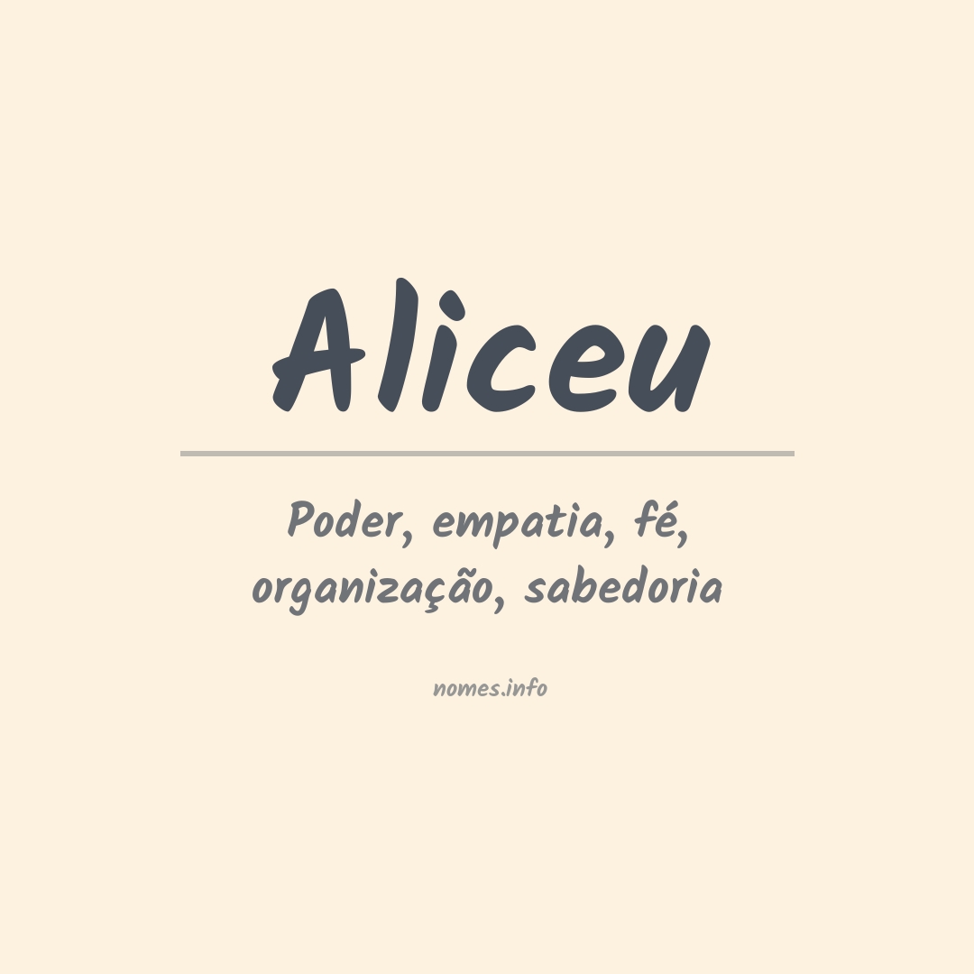 Significado do nome Aliceu