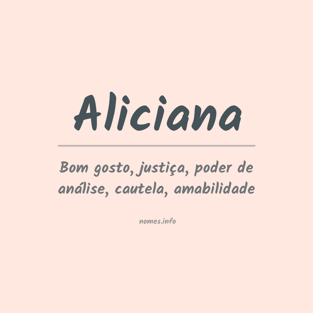 Significado do nome Aliciana