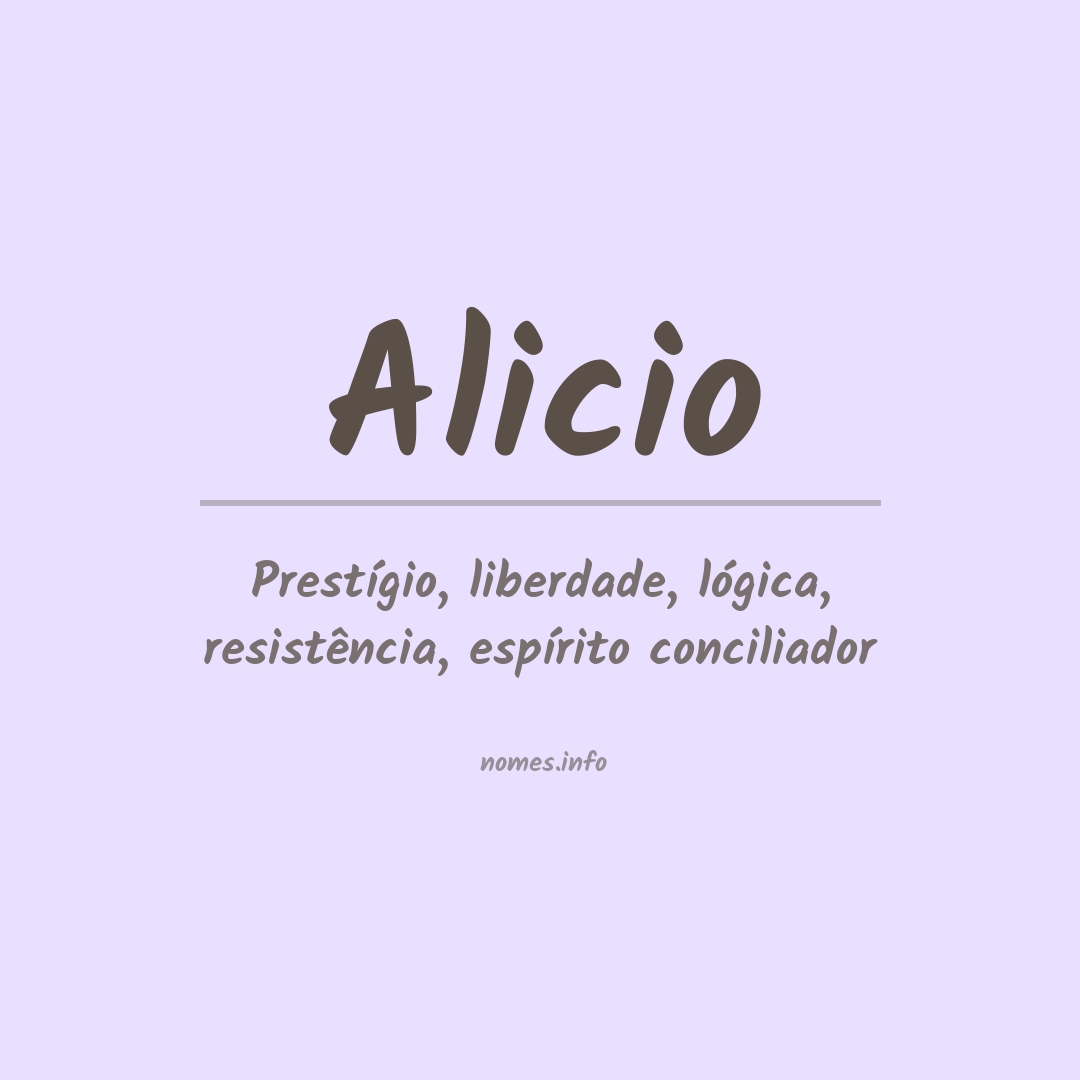 Significado do nome Alicio