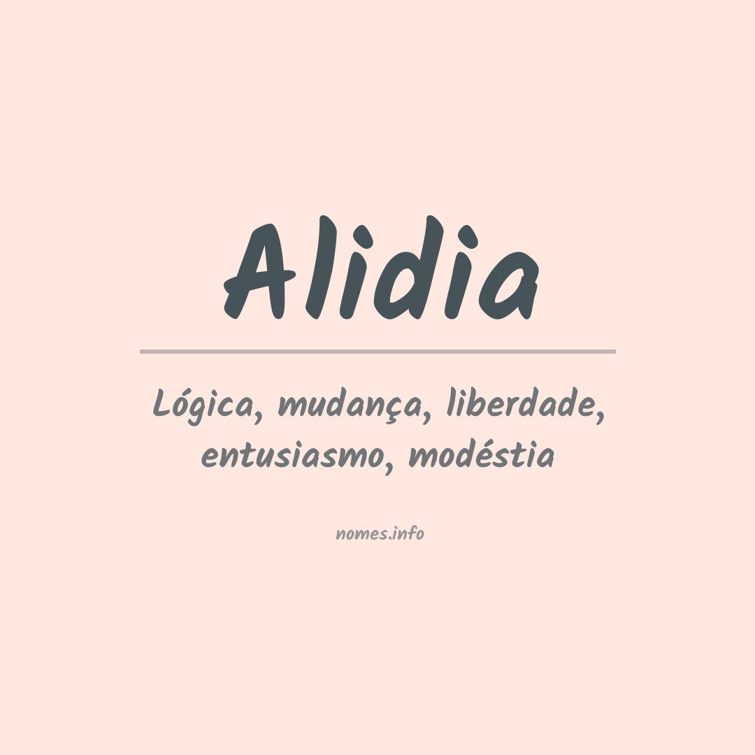 Significado do nome Alidia