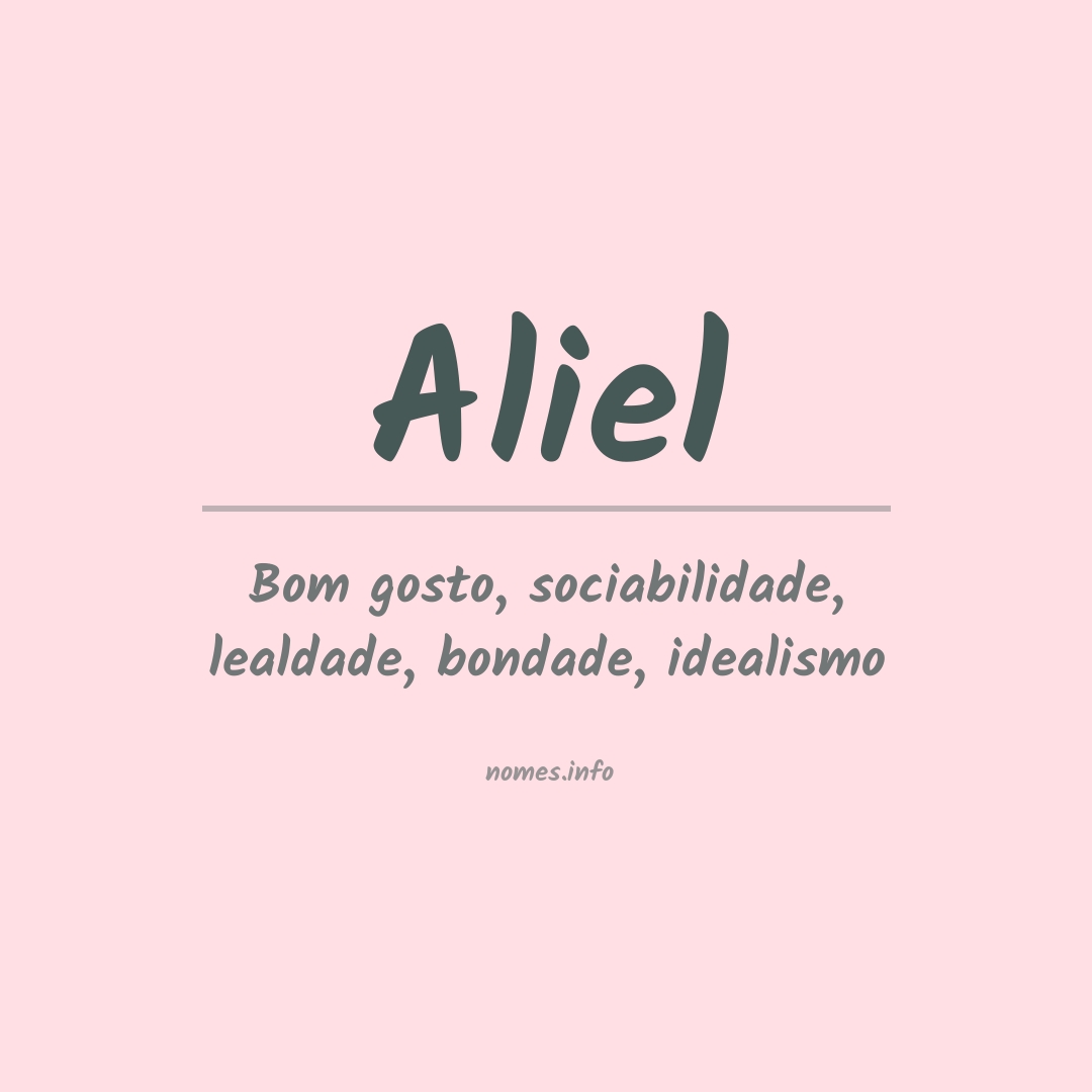 Significado do nome Aliel