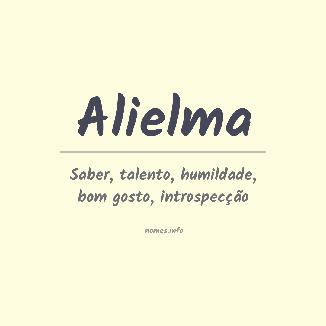 Significado do nome Alielma