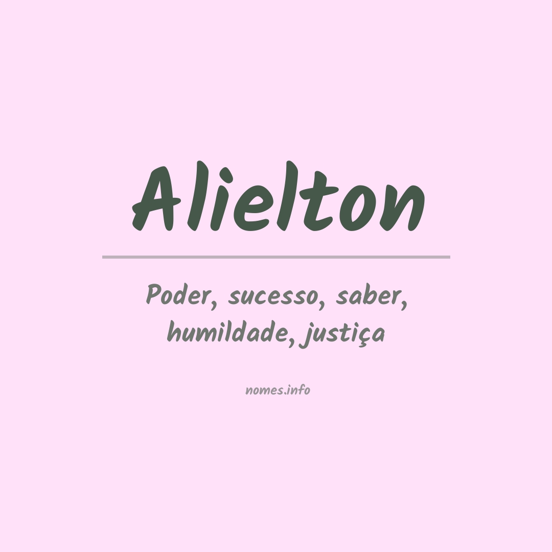 Significado do nome Alielton