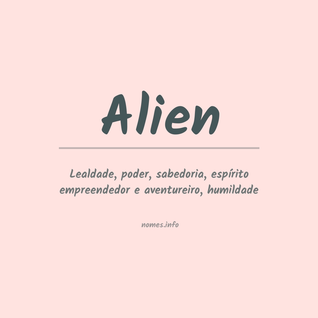 Significado do nome Alien