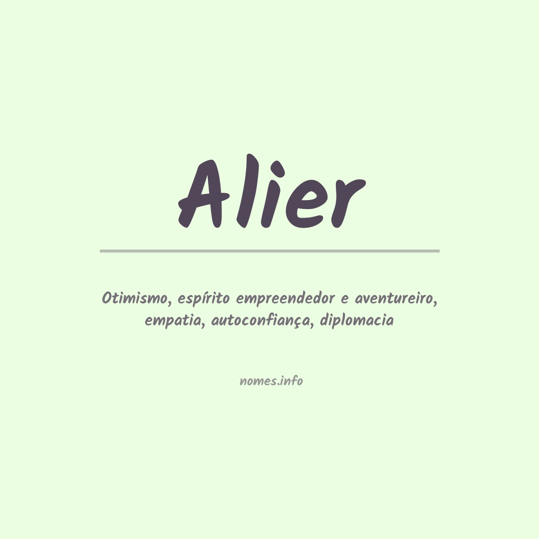 Significado do nome Alier