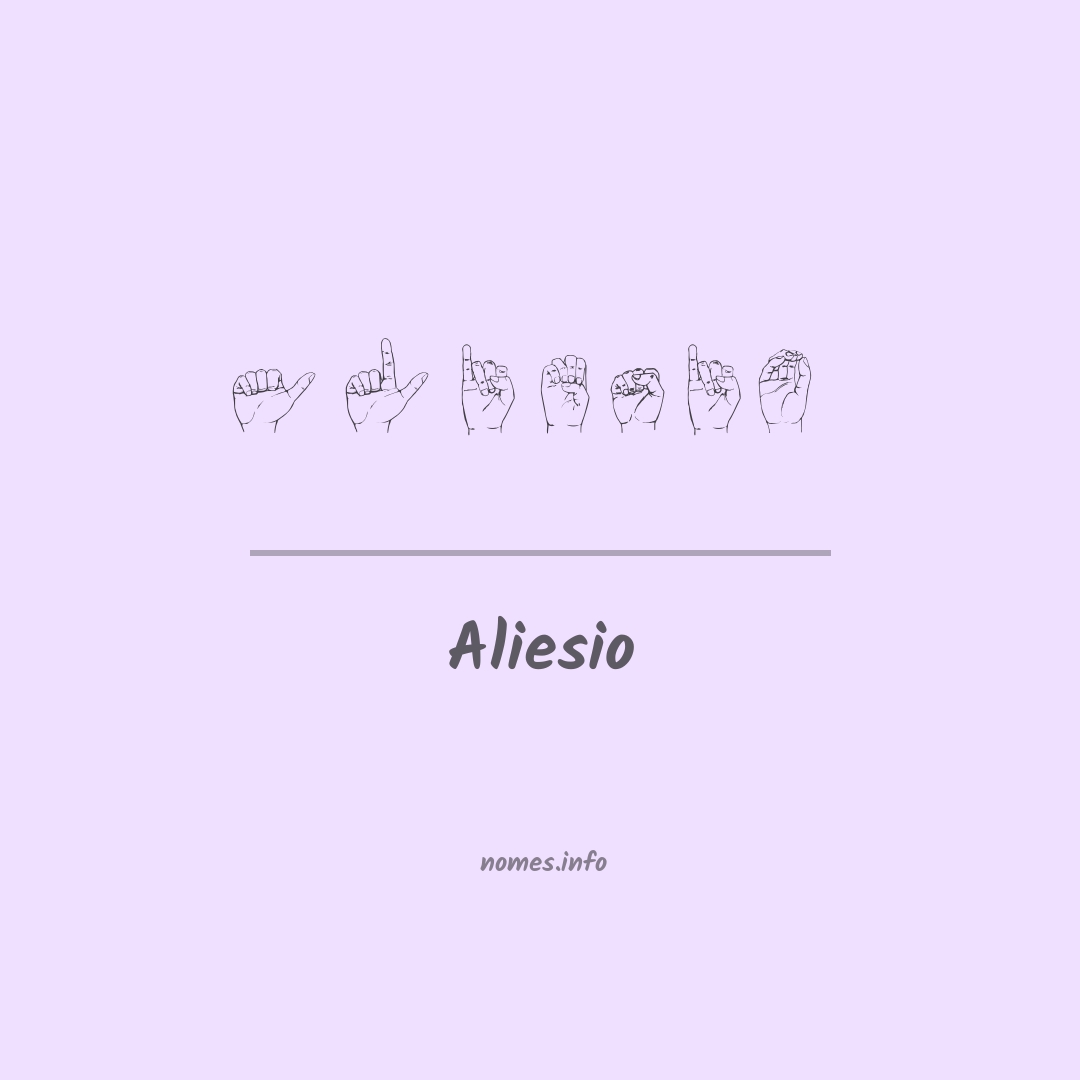Aliesio em Libras