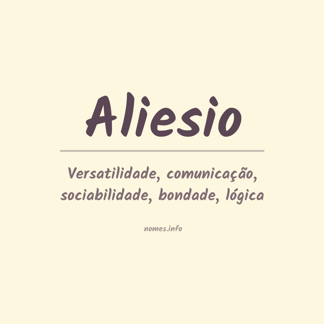 Significado do nome Aliesio