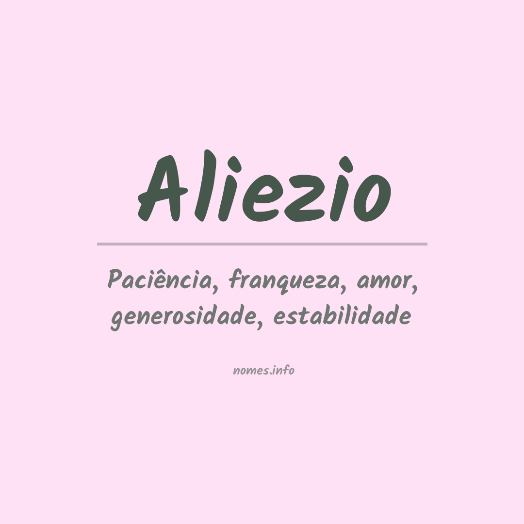 Significado do nome Aliezio