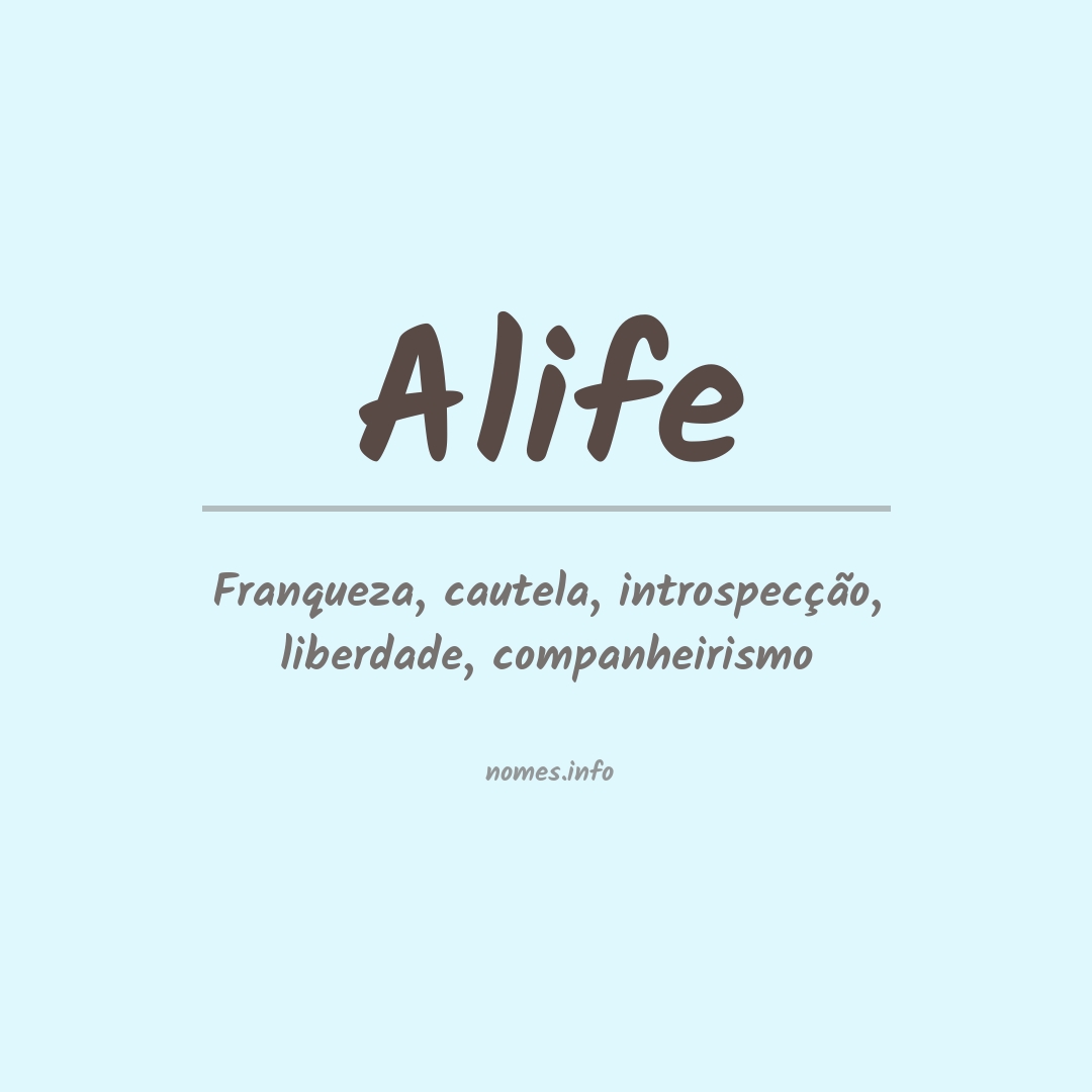 Significado do nome Alife