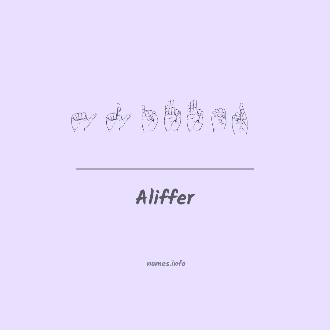 Aliffer em Libras