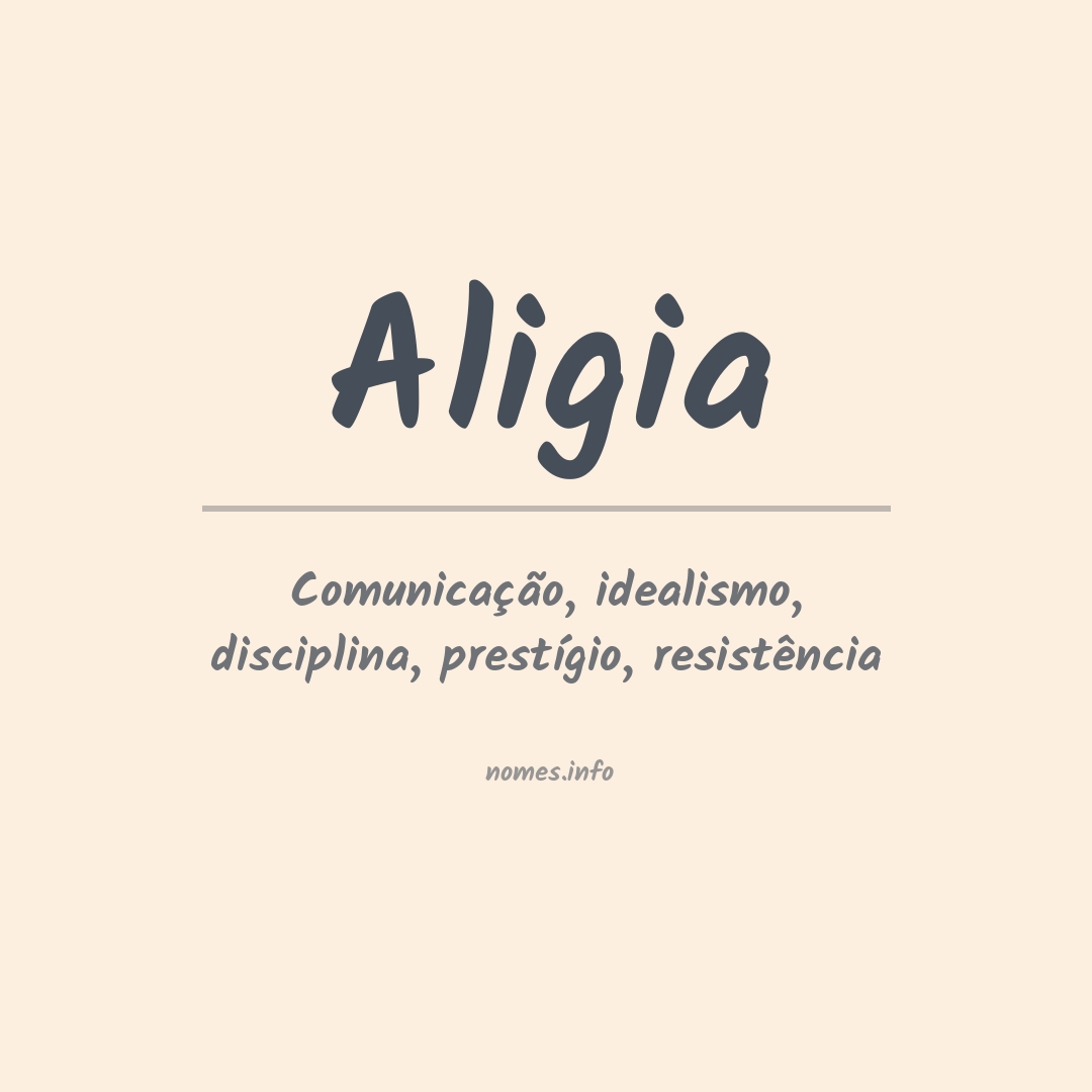Significado do nome Aligia