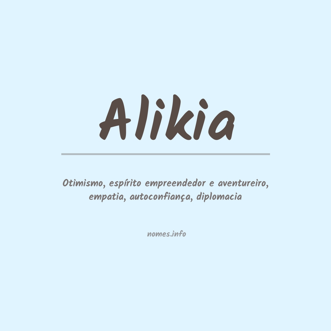 Significado do nome Alikia