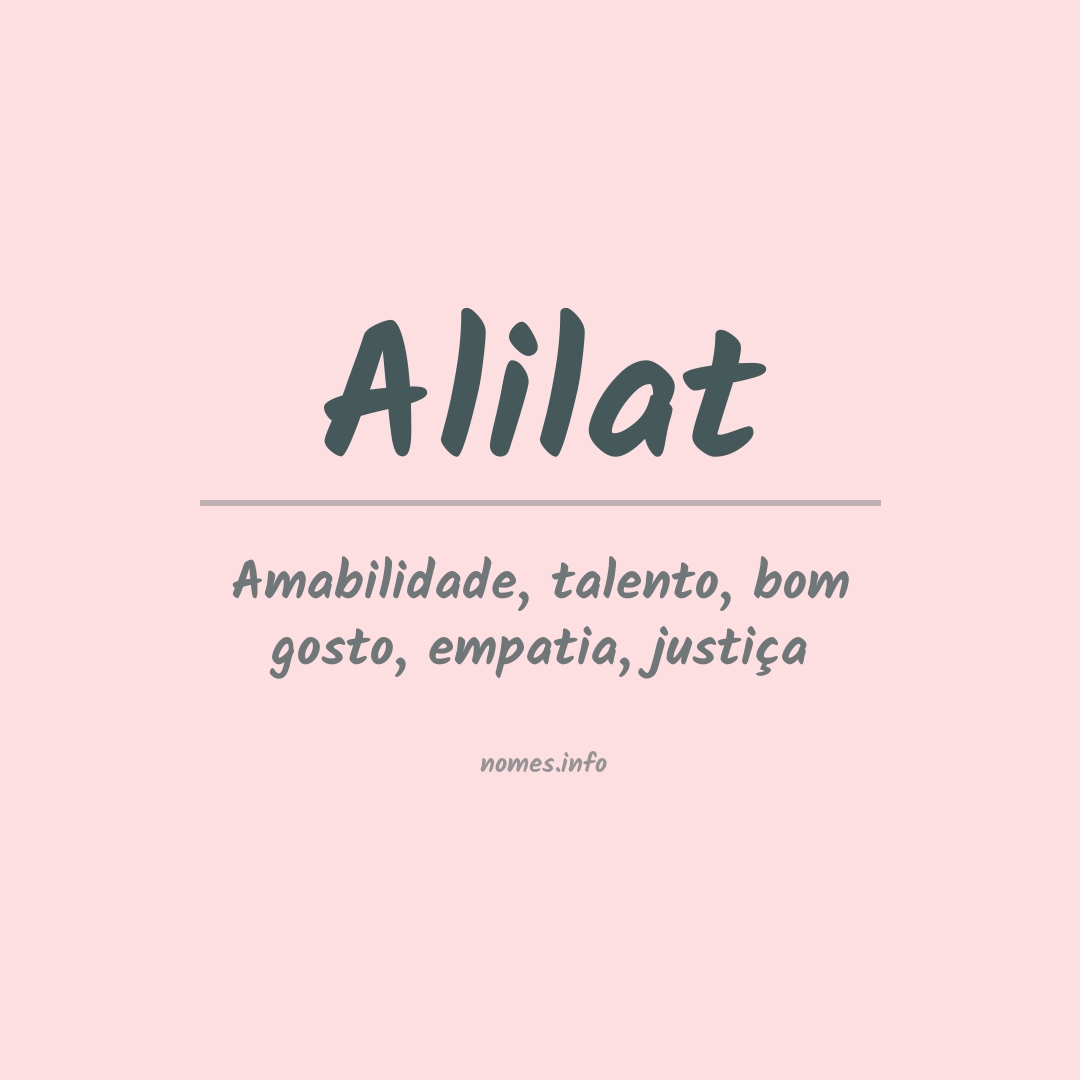 Significado do nome Alilat