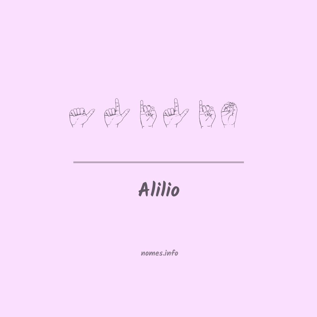 Alilio em Libras Alilio em Libras