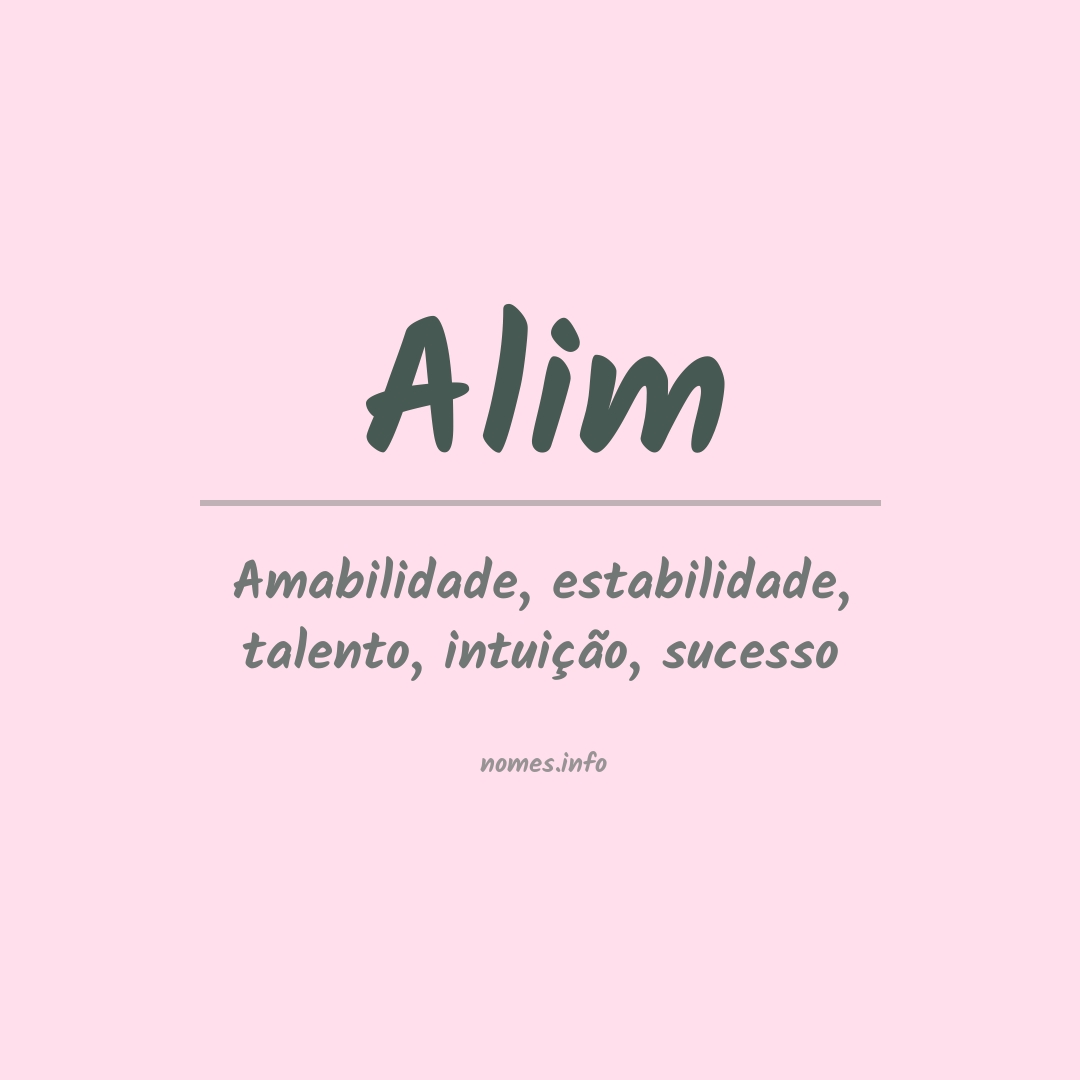 Significado do nome Alim